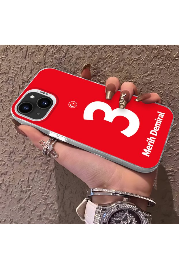 Silicone Edge Hard Back Phone Case Compatible with iPhone 13 Mini Merih Demiral