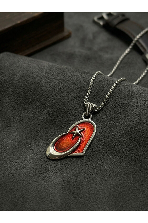 Moon Star Minimalist Style Stainless Steel Men's Necklace