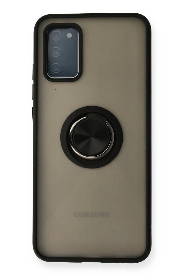 Ilkeshop New Galaxy A02S Case Montreal Ringed Silicone Cover (234043) - Black