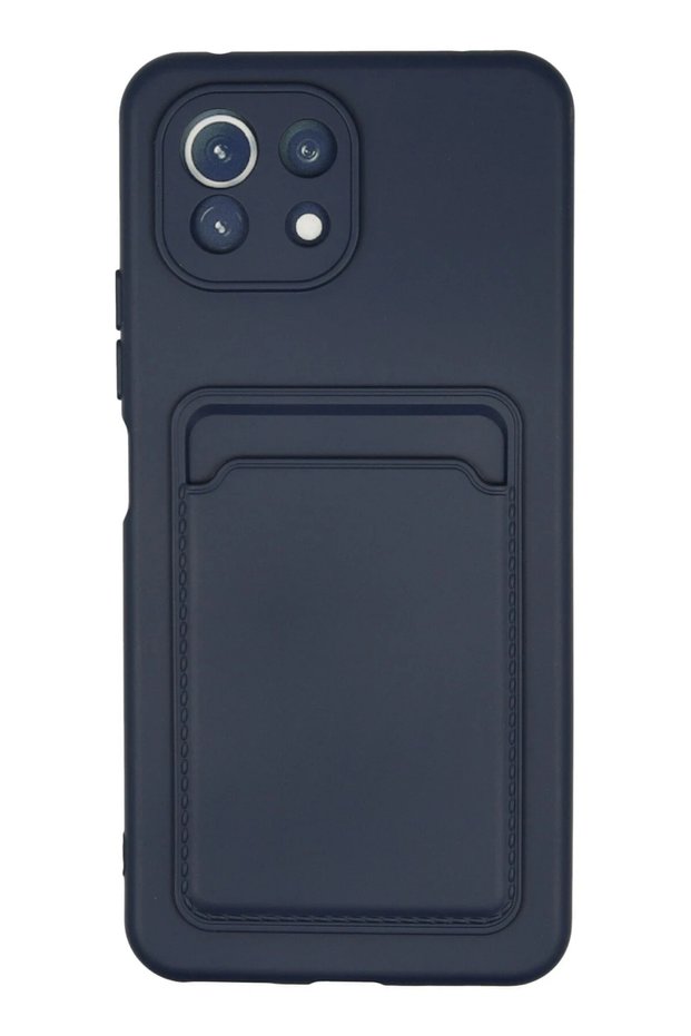 Ilkeshop New Mi 11 Case Kelvin Silicone with Business Card Holder (170359) - Navy Blue