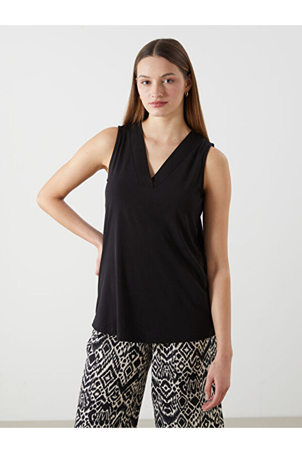 V-Neck Women's Blouse