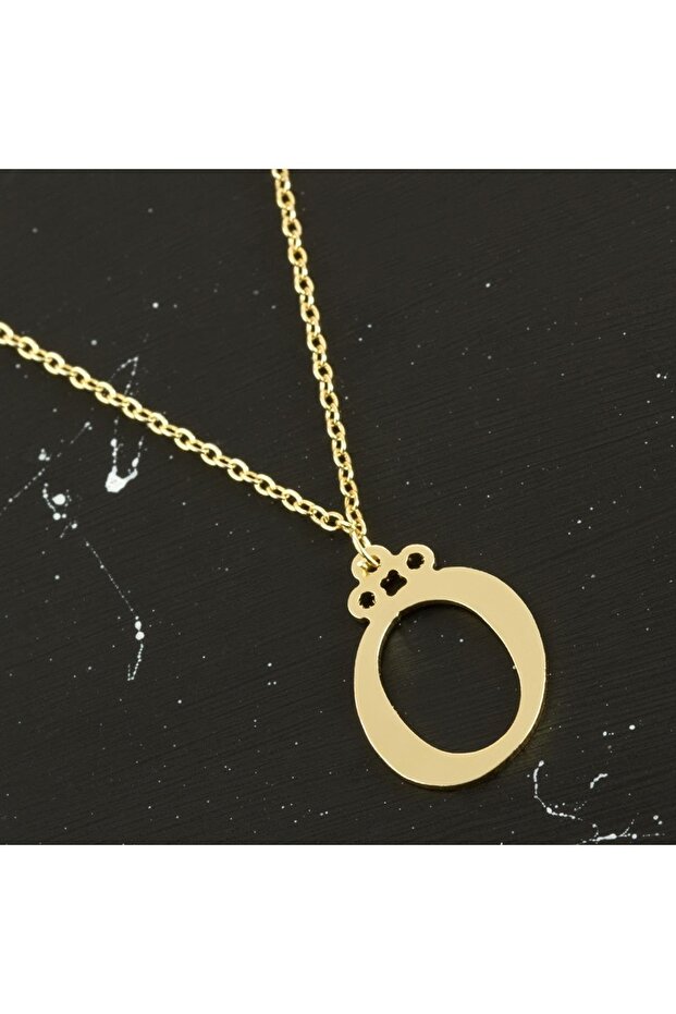 ILKESHOP قلادة من النحاس الأصفر (101637) مع حرف-أو