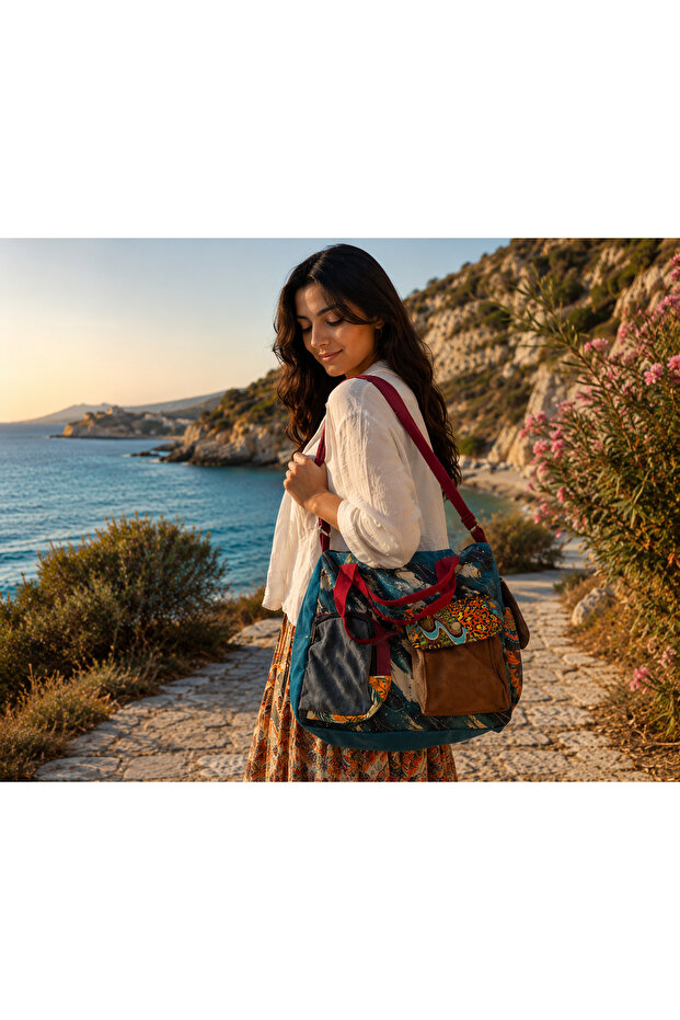 Patchwork Ethnic Authentic Bohemian Shoulder Bag Handbag Messenger Bag Daily Use Travel Use