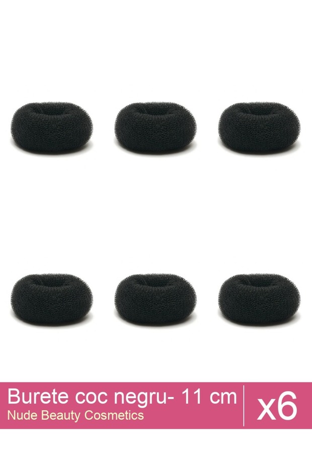 Set 6x Burete coc negru- 11 cm diametru
