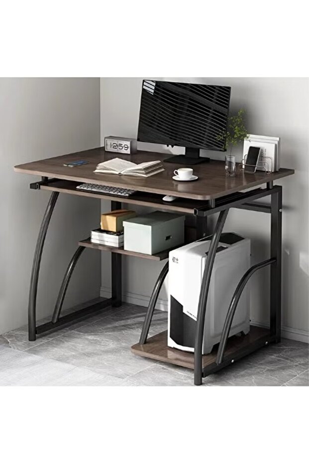 Computer Desk Home Office Computer Table with Mainframe Storage Rack - 1