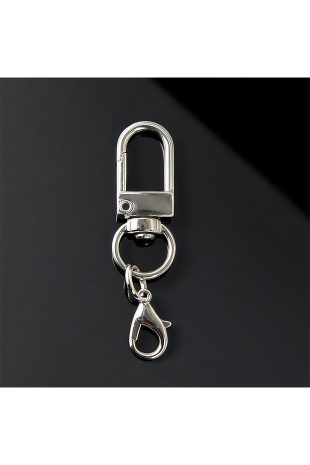 50pcs White k 10/50/100 pcs Metal Silver Color Alloy Snap Lobster Clasp Hooks Buckle Connector for D