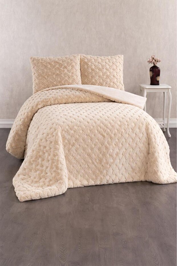 Vienna Rabbit Hair Double Bedspread 220X240 Beige