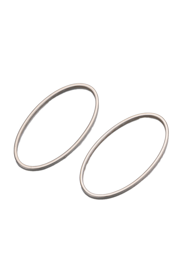14x26mm Steel 10Pcs Stainless Steel Oval Shape Charms Ring Frame Bezel For DIY Earrings Pendant Jewe