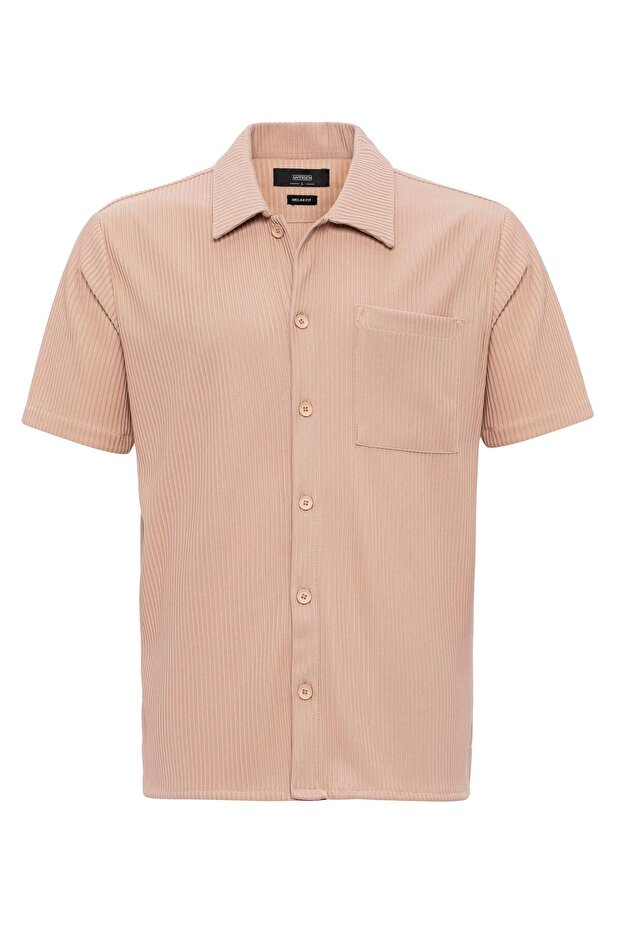 Men's ribbed short sleeve shirt
