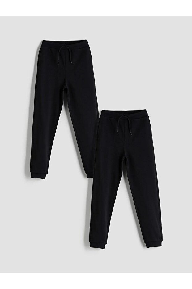 Elastic Waist Girls' Jogger Sweatpants 2-Pack (W5)