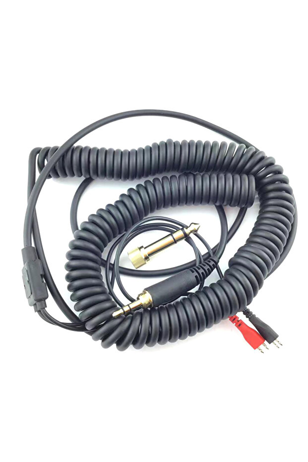 black Spring Coil Cable High Definition Audio Transmission For Sennheiser Hd25/ 560/ 540/ 480/ 430 H