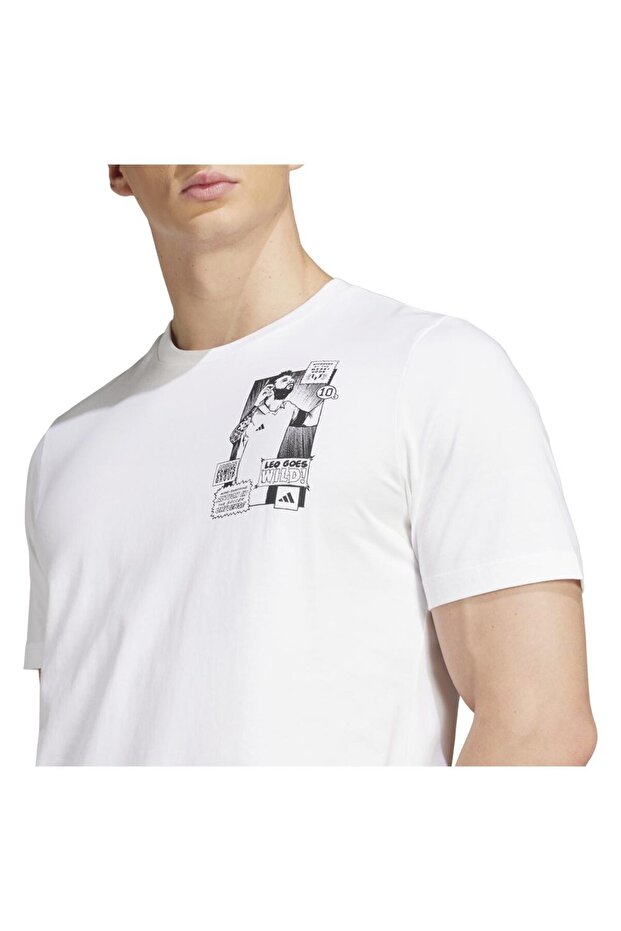 Tricou bărbătesc cu mânecă scurtă, cu grafică Messi Icon, mărimea L - 3