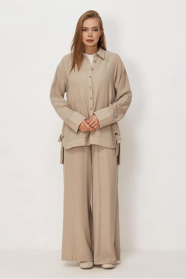 Tie-Up Detail Pants Suit 45775