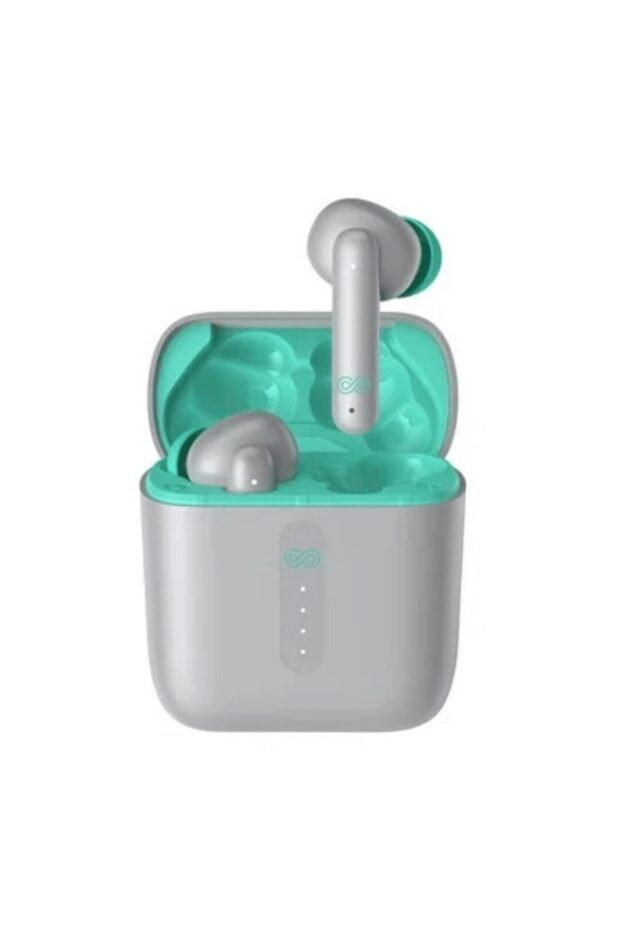 PODS E92 Bluetooth Earbuds, 600mAh Charging Case Capacity, Bluetooth 5.3 Connectivity, Ergonomic Design, Touch Control, IPX5 Rated Protection, Gray
