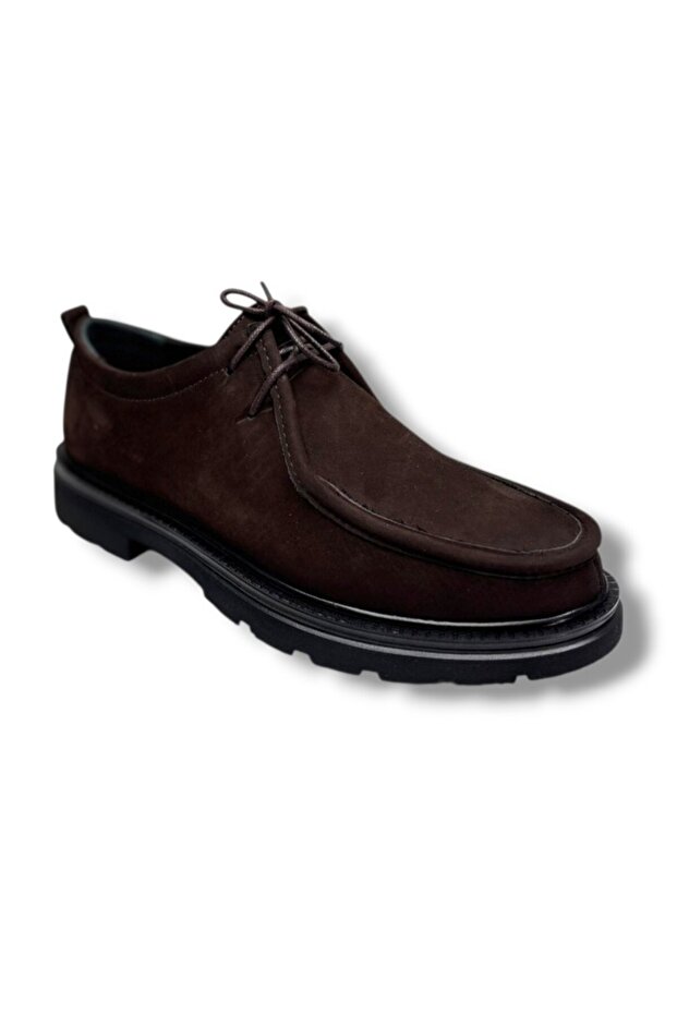 855-26 Hakki Nubuck Leather Anatomical Men's Shoes with Hose-Like Design