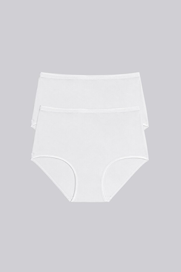 Woman's 2-pack high waist panties 4257 white color