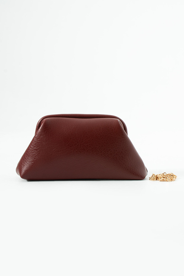 Burgundy Clutch Portfolio Hand and Shoulder Bag for Women
