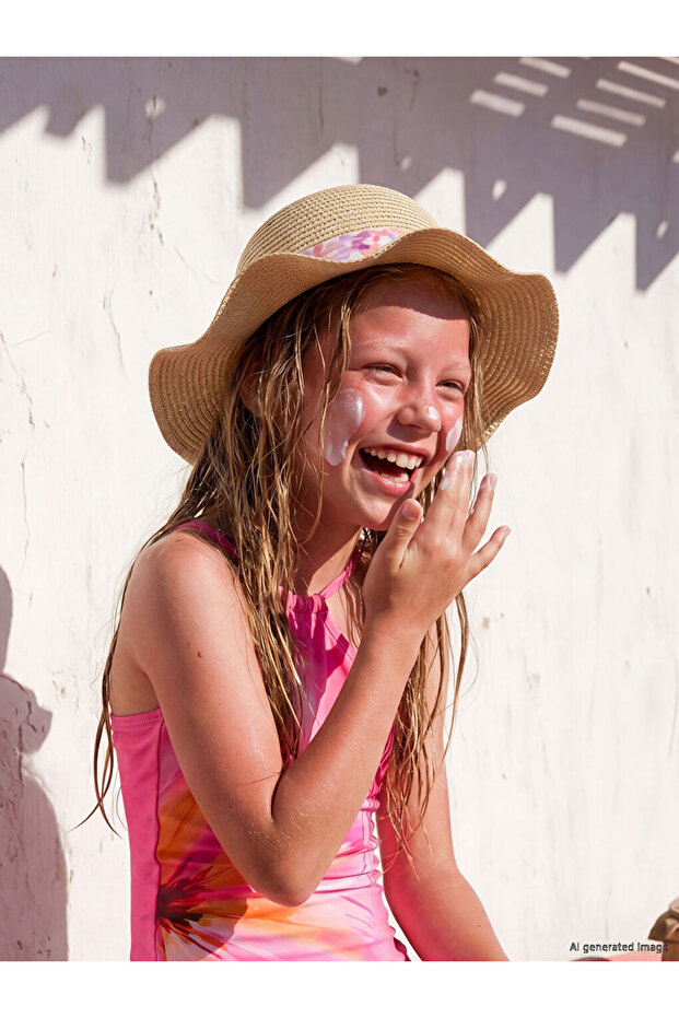 Lcw Accessories Patterned Girl's Straw Hat