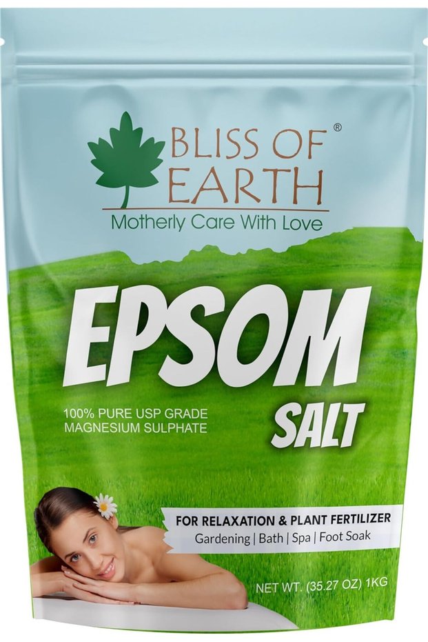 Epsom Salt for Bath, 1Kg | Plants & Foot Soak, Natural Magnesium Sulfate | Relaxing Soak for Muscle Relief, Aromatherapy