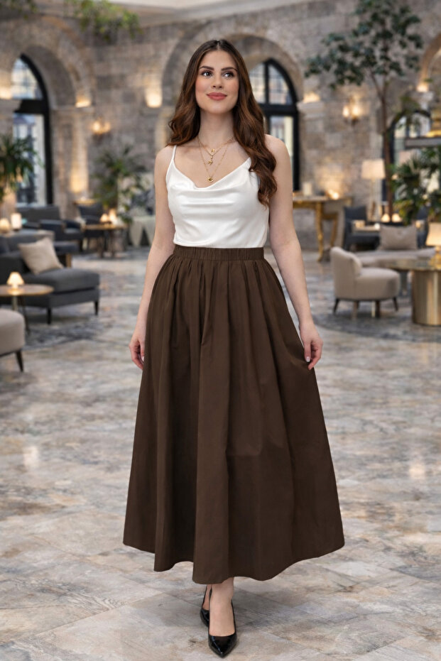 High Waist Flowy Midi/Maxi Skirt