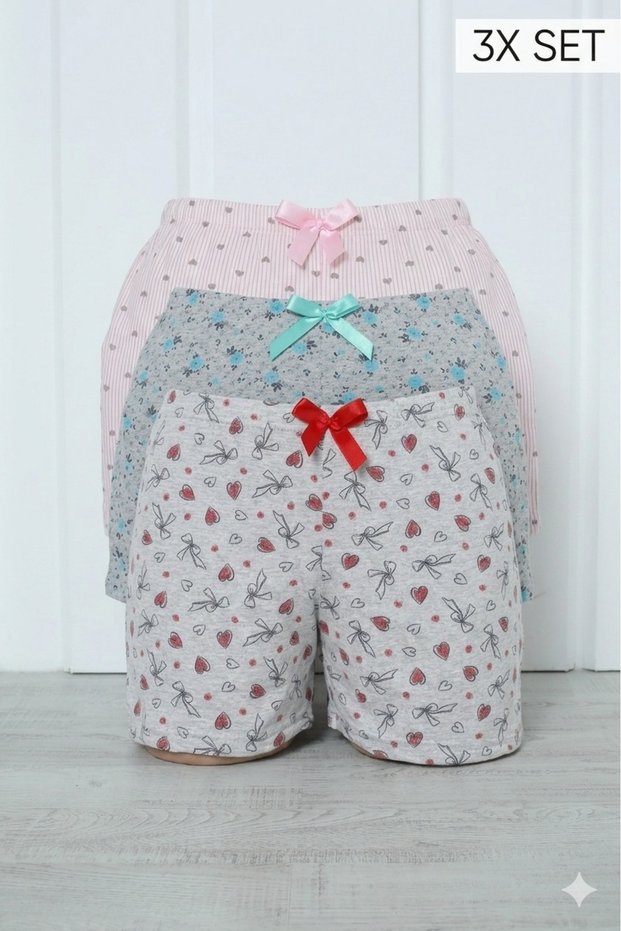 Pajama shorts 3/set - multicolor