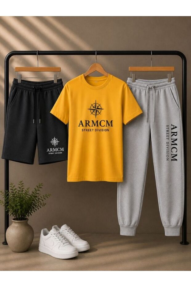 Armcm Unisex Printed Shorts & Sweatpants Set | 5-14 Years Old