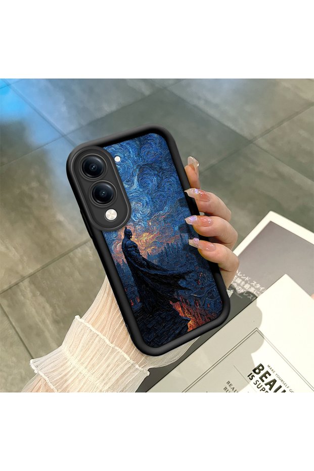 Vivo Y04/Y19/Y29S Compatible Black Silicone Case Shockproof with Camera Protection