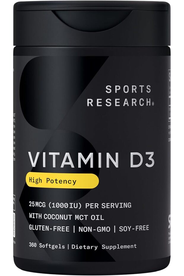 Vitamin D3 1000iu (25mcg) Infused with Coconut Oil ~ Immune & Bone Support