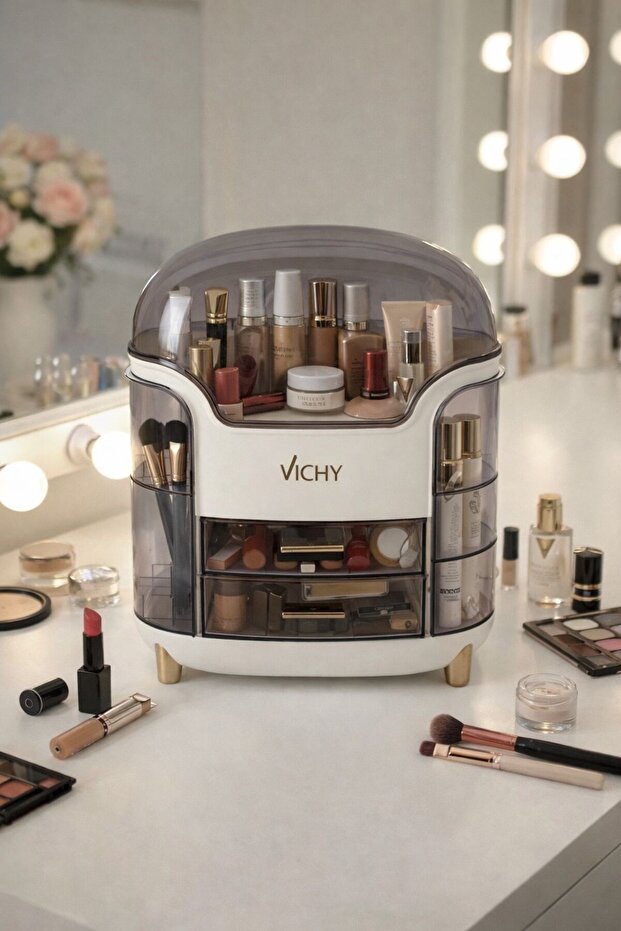 Multi-Layer Cosmetic, Makeup and Jewelry Organizer White