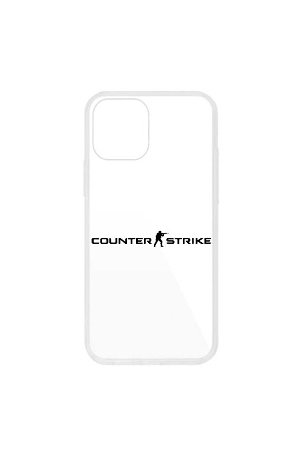 Case compatible with Apple iPhone 12 Transparent Silicone Counter Strike Pattern - 1