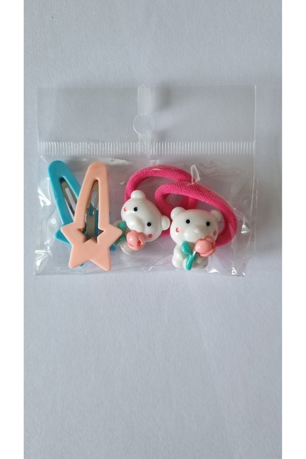 Baby Girl 4-Piece Buckle Set - Combination of Figured Rubber Buckle and Star Snap Buckle