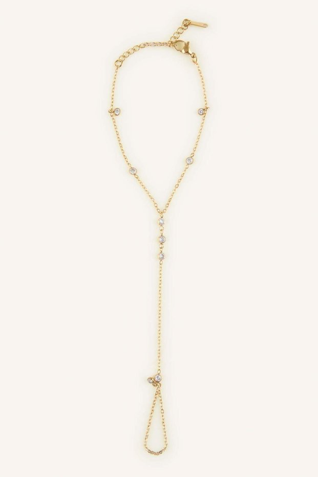 Women's Gold Color Şahmeran Steel Bracelet H2257Axns