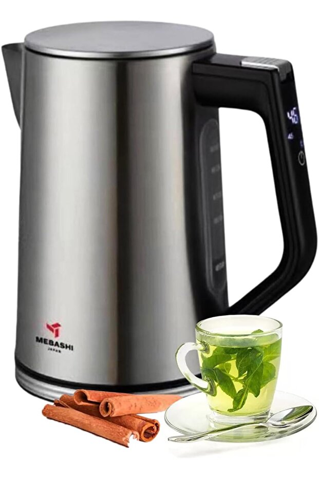 1.7L Stainless Steel Electric Kettle, Automatic Shut-Off, Concealed Heating Element (ME-KT1110)(850-2200W)