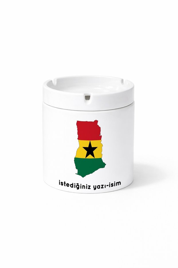 Flag of Ghana Ghana Flag Drawing Country Double Sided Printed Ashtray Ashtray Gift