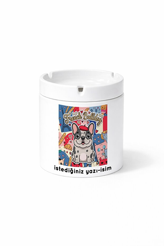 Animal French Bulldog Double Sided Printed Ashtray Ashtray Gift
