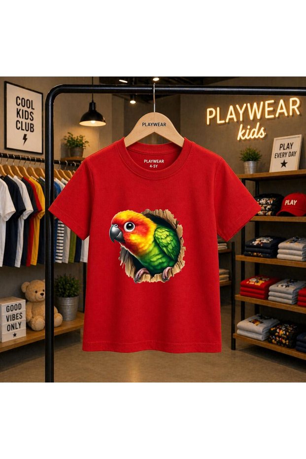 Kukuman Bird Printed 100% Kids Unisex T-Shirt 5 6 -7 8-9 10 -11 12 Years Old
