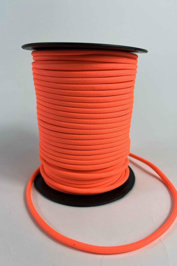 5 mm Premium Paracord Rope 10 Meters Neon Orange – Camping Wristband Leash and Outdoor Braided Rope