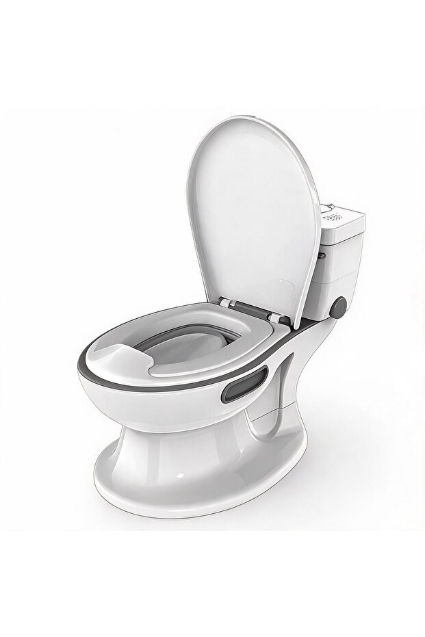 Toddler Potty Training Toilet - Realistic Flushing Sound, Soft Seat & Removable Pot