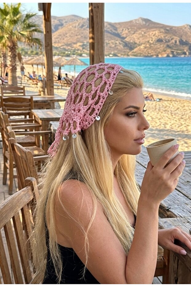 Hand-Knitted Bohemian Bandana and Scarf – Multi-Purpose Crochet Hair Accessory and Neck Warmer
