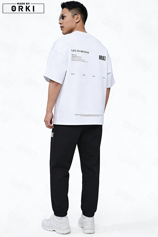 Life in Motion Printed Unisex Oversize T-Shirt & Jogger Tracksuit Set