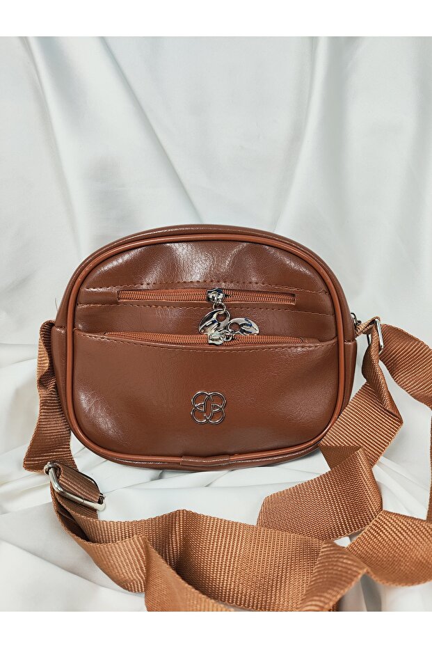 Mink Brown Metal Buckle Shoulder Bag