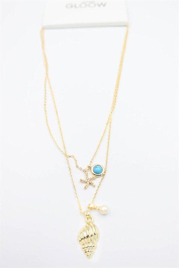 Seashell Necklace - Gold - 1