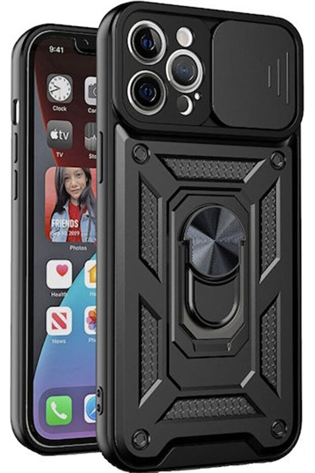 Shield Back Cover Plastic / Silicone Black (iPhone 12 Pro Max) Code: KF2315403 - 8
