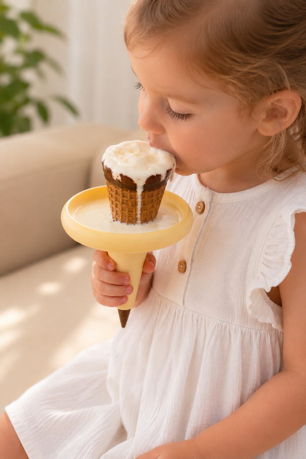 Cone Ice Cream Holder, Anti-Fouling Design, Cone Container for Kids
