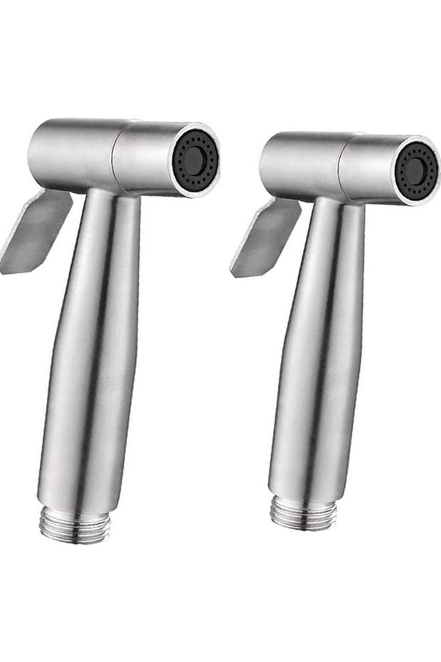 2 Pieces Bidet Toilet Sprayer Head Stainless Steel Handheld Bidet Sprayer Cloth Bathroom Diaper Sprayer