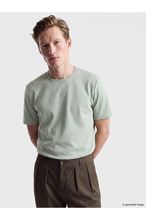 Nevavm Regular Fit Dry Touch Thick Fabric T-Shirt with a Difference /03