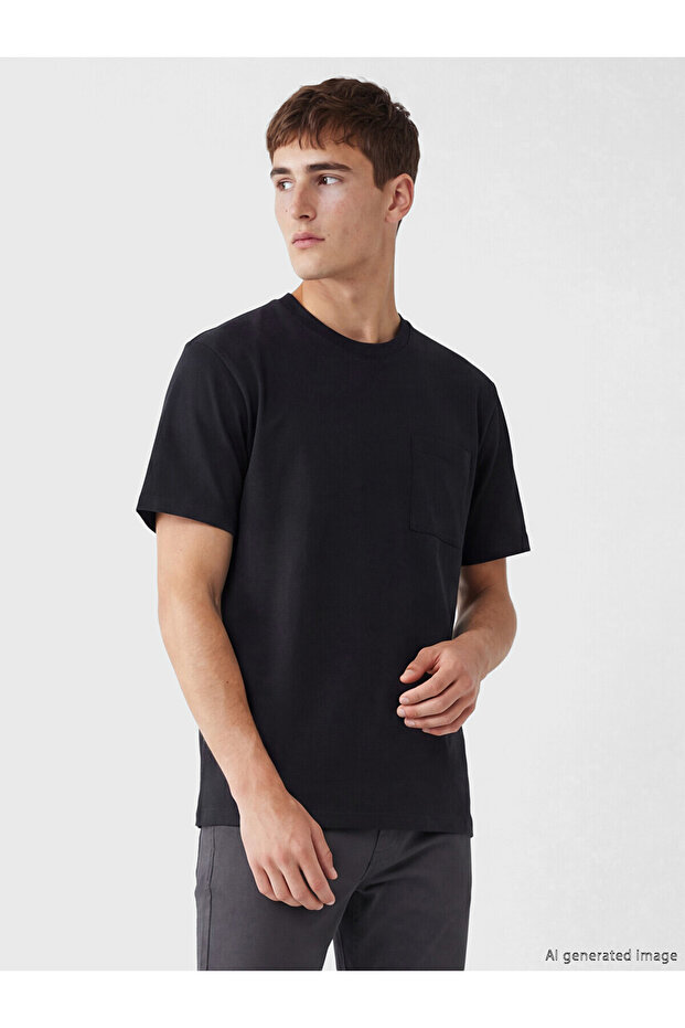 Original %100 Cotton Regular Fit Basic Pocket T-Shirt
