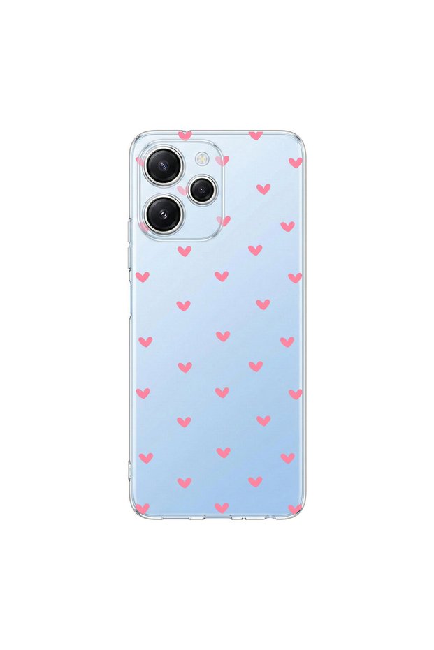حافظة شفافة متوافقة مع Redmi 12 بتصميم Heart 5