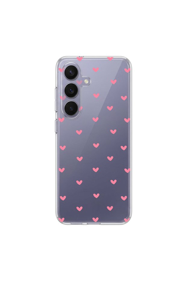 Samsung Galaxy S26 Plus Compatible Heart 5 Design Transparent Case