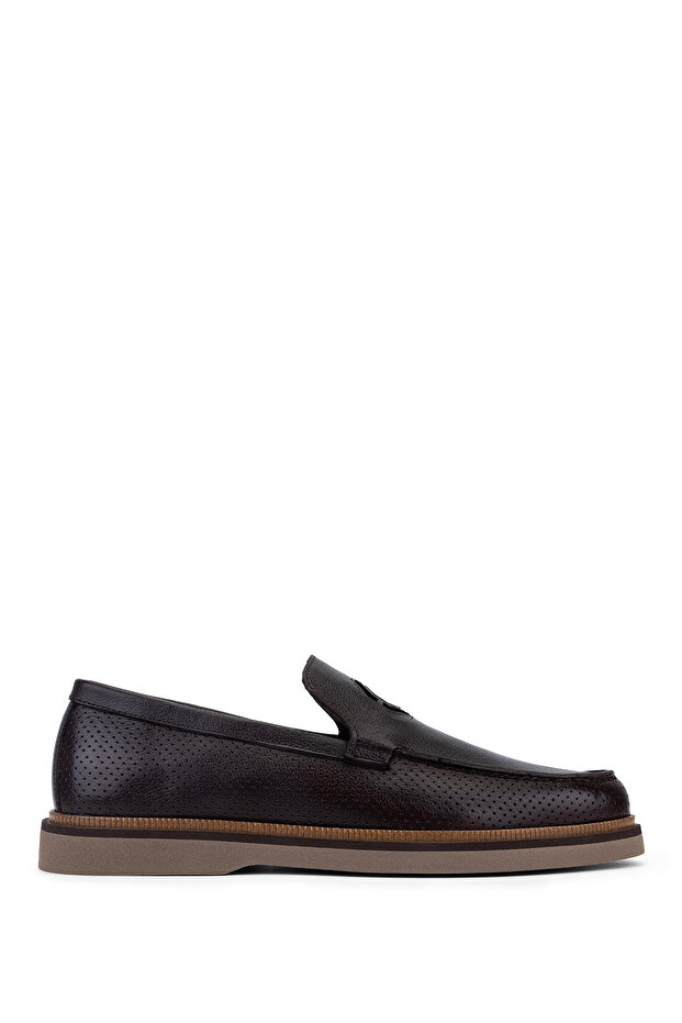 Men's Genuine Leather Brown Loafer Shoes